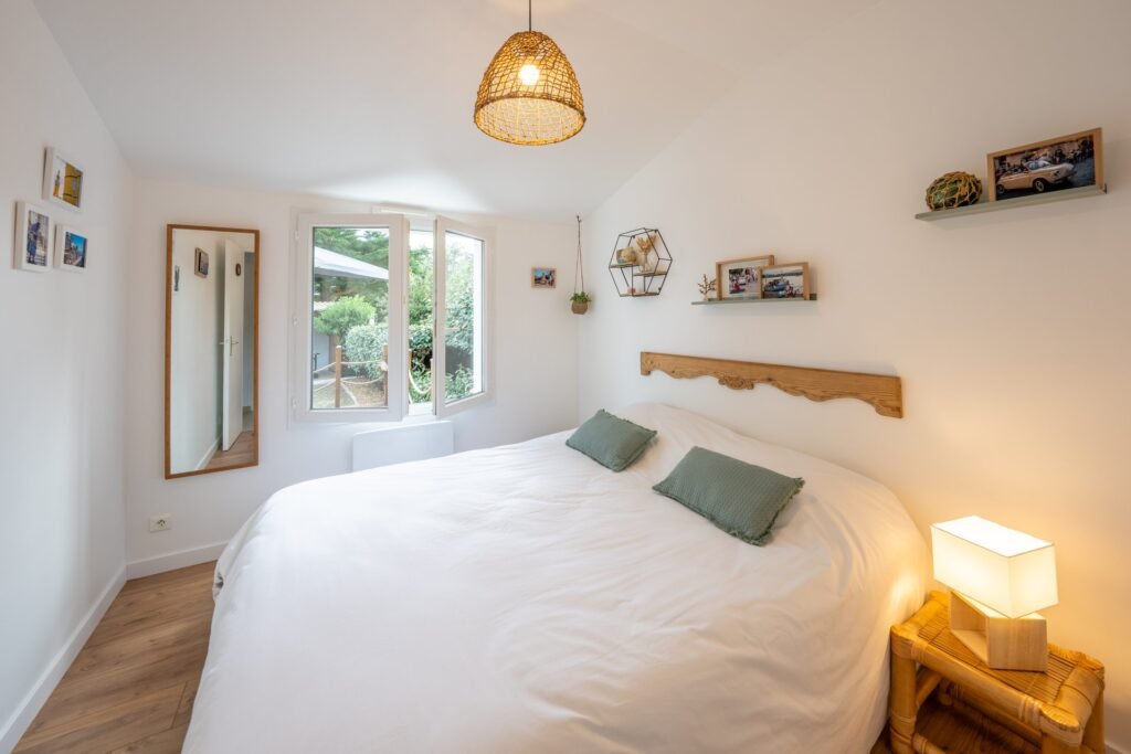 photo d'un lit airbnb